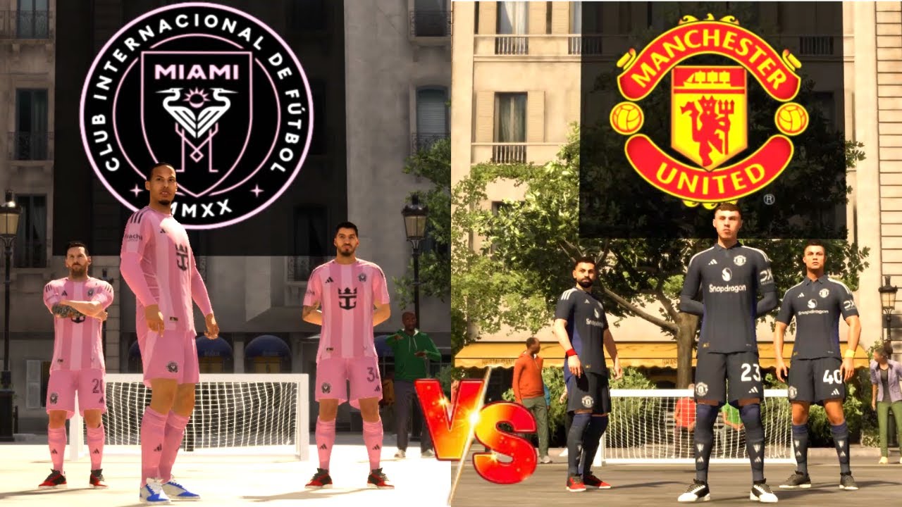 FC 25 VOLTA - MESSI, RONALDO, SUAREZ, SALAH, PALMER ALL STARS | INTER MIAMI  vs MANCHESTER UNITED
