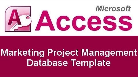 Microsoft Access Marketing Project Management Database Template