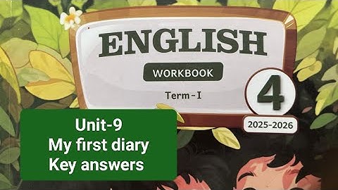 4th std term-1 English workbook Unit-9 My first diary key answers…2025-26