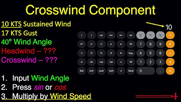 How to Find Crosswind Component Using your iPhone Calculator (PA.I.F.K2a)