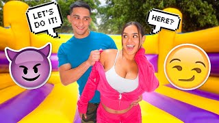 ASKING MY GIRLFRIEND TO DO &quot;IT&quot; ON A BOUNCY HOUSE! *GETS FREAKY*