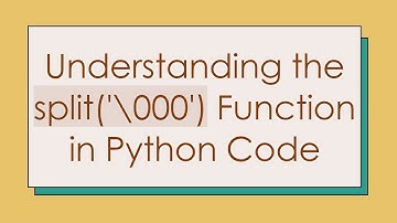 Understanding the split(
