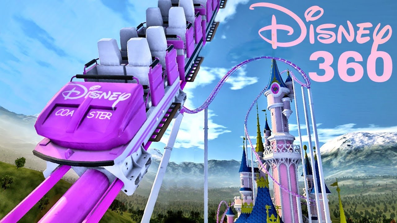 Disney Castle Roller Coaster 360 VR POV immersive virtual Reality 3D ride - YouTube