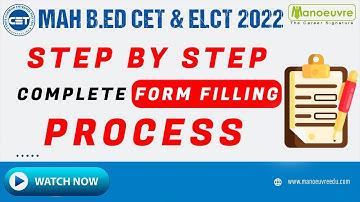 MAH B ED CET & ELCT  2022 I STEP BY STEP COMPLETE FORM FILLING PROCESS.