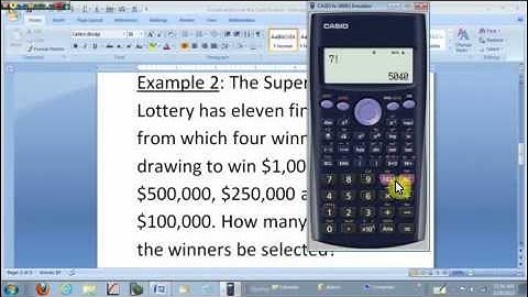 Combinatorics on the Casio fx-300ES Scientific Calculator