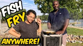Can a Power Station Fry Fish? | ALLPOWERS R2500 V2 Fishing Challenge!