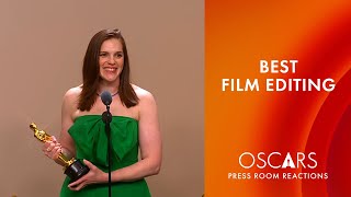 Best Film Editing | 'Oppenheimer' | Jennifer Lame | Oscars 2024 Press Room Speech