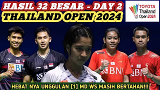 Hasil Semua Sektor 32 Besar - Day 2 Badminton Toyota Thailand Open 2024 Hari Ini