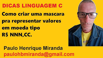 como fazer mascara para valores moeda