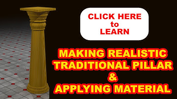 REALISTIC TRADITIONAL PILLAR I AUTOCAD 3D I MATERIAL APPLY, EDITING & MAPPING #cadskillz #autocad3d