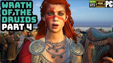 AC Valhalla WRATH OF THE DRUIDS Part 4: Rathdown Build Up & Flann over Ireland [PC 4K NO COMMENTARY]