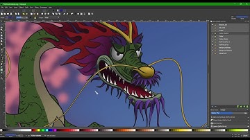 Inkscape - Time lapse. Drawing a Mythical Creature