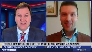 Analyzing Alberta's $15/hr minimum wage which is the lowest in Canada