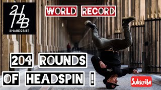 NEW "World Record" of HEADSPIN ! 2H2B