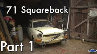 Barn Find! 1971 VW Squareback Type-3 Part 1 (towing it home)