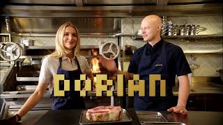 Max Coen and Emily English cook Dorian steak
