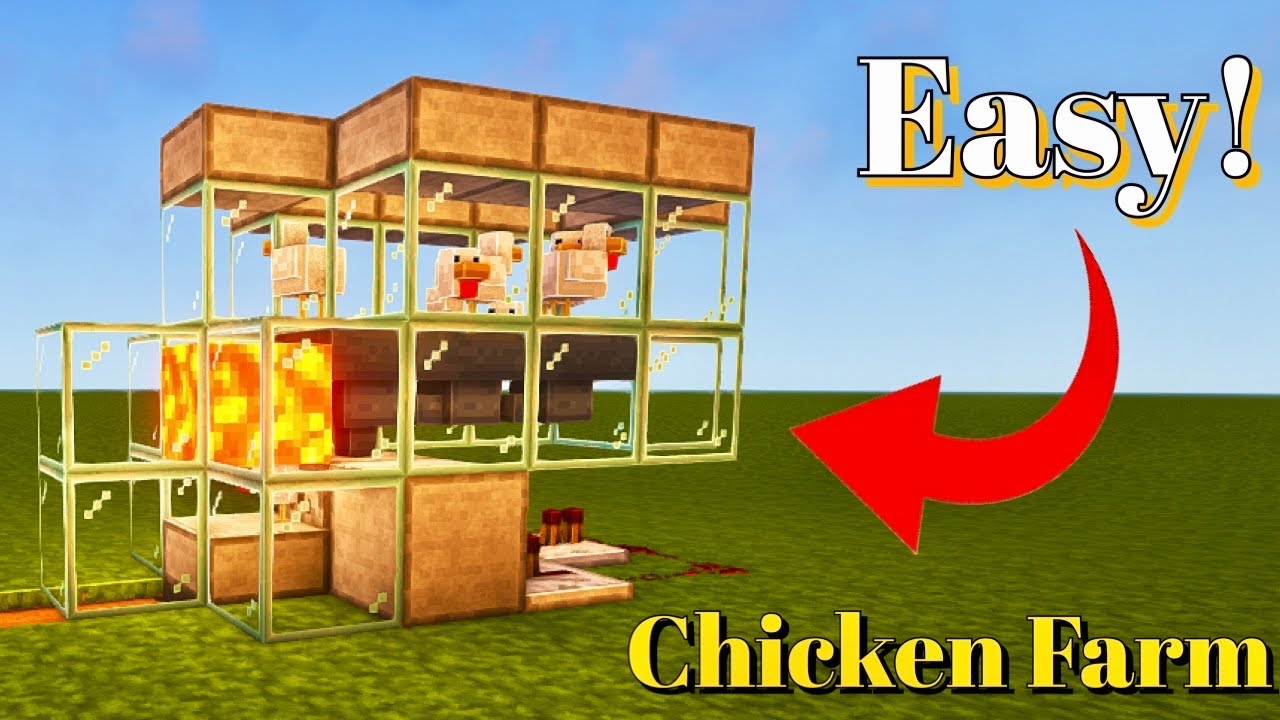 EASY Automatic Chicken Farm in Minecraft 1.20.4 (Tutorial) - YouTube
