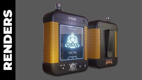 BLENDER + SUBSTANCE PAINTER: SCI-FI PDA (RENDERS)