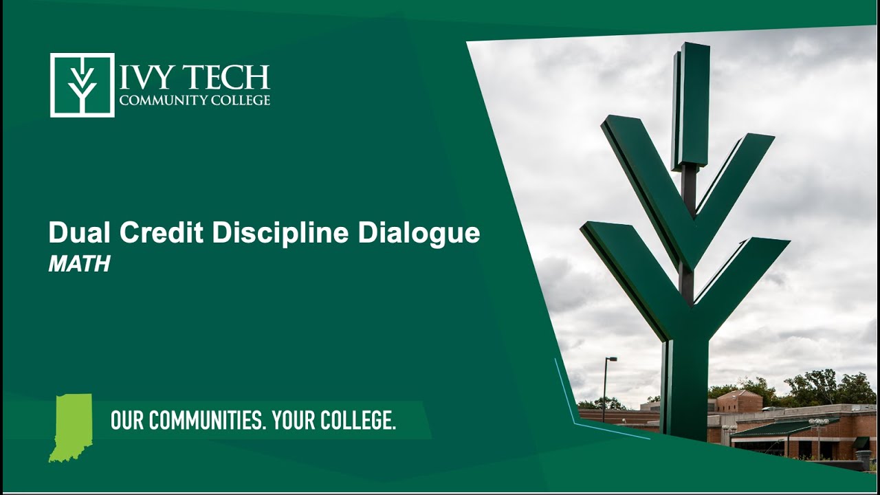 Dual Credit Discipline Dialogue - MATH - YouTube