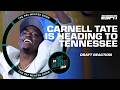 SHOCKER 😯 The Pat McAfee Draft Spectacular reacts to Titans picking Carnell Tate at No. 4