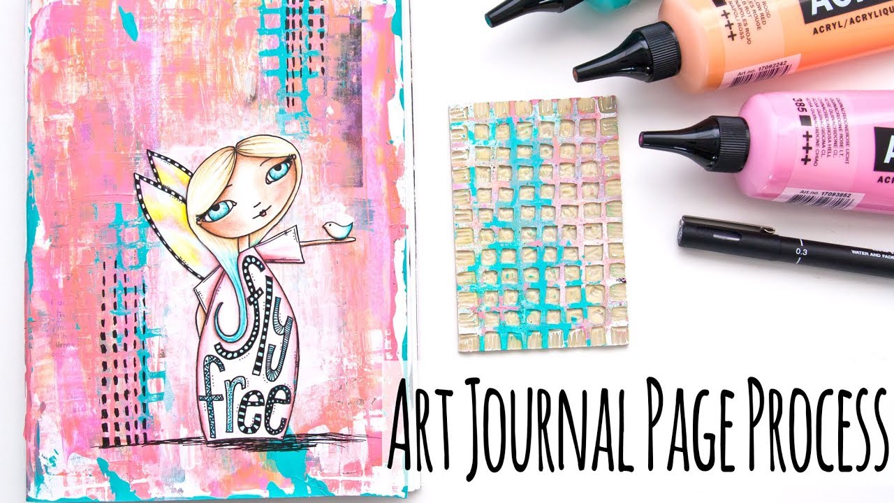Art Journal Page Process Simple Acrylic Paint Layers YouTube