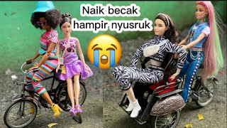 Download Lagu BARBIE ELIF AND THE GANK PERGI NAIK BECAK \u0026 SEPEDA KE MINIMARKET INDYRACH STORE‼️ MP3