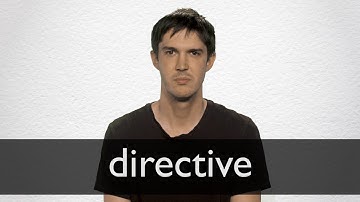 How to pronounce DIRECTIVE in British English