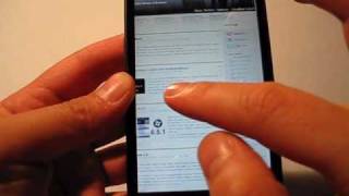 HTC HD2 web browser video demo