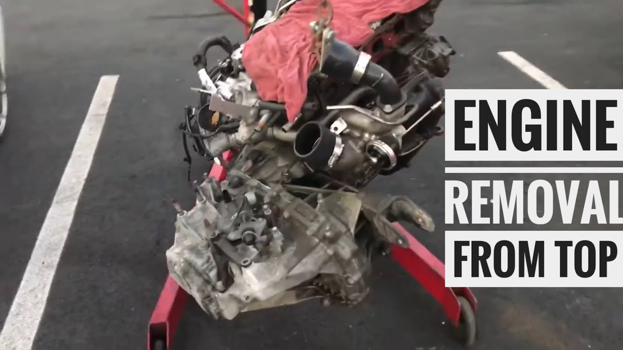 Evo X Build Pt 2 Engine Removal from Top (3582 stock frame turbo) - YouTube