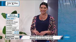 Jay King Sterling Silver Dendritic Sage Chalcedony Penda