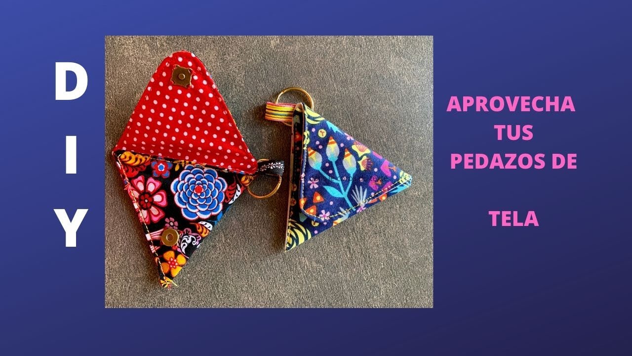 DIY | MONEDERO TRIANGULAR APROVECHA TUS PEDACITOS DE TELA, COSE PARA VENDER| Mamá alba