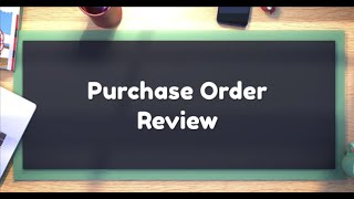 RMH Manager Purchase Order Review