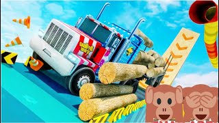 Extreme Euro Truck Mega ramp stunts Racing || Android Gameplay #1 screenshot 5