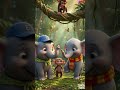 दो मोटे हाथी घूमने गए 🐘🐘 | Hindi Rhymes Song | Hindi Cartoon Song #shorts #fyp