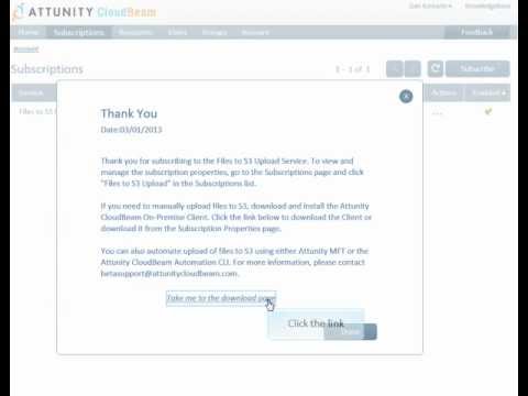 Attunity CloudBeam Files to S3 Upload Automation Tutorial
