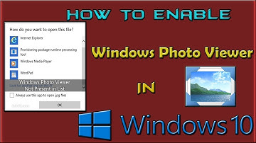 How to open images with Windows Photo Viewer In Windows 10
