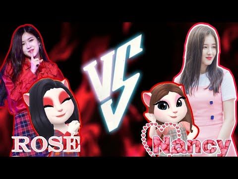 🐱my talking angela 2 |💗ROSÉ v/s NANCY 💗| BLACKPINK v/s MOMOLAND #blackpink #momoland #gameplay