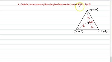STRAIGHT LINES- CIRCUMCENTRE OF THE TRIANGLE