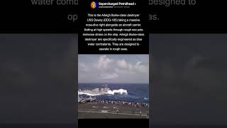 US Navy ship taking a nose dive