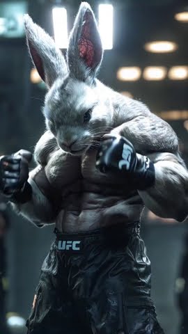 6 Pack Giant Rabbit vs Giant Bull | Animated short #darklightshorts # ...