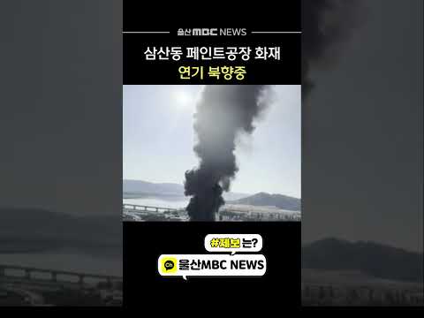 울산 삼산동 <strong>페인트</strong> 공장 화재 발생, 검은 연기 확산