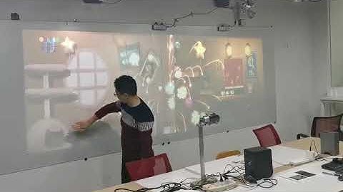 wall projection mapping palm touch use laser touch technology