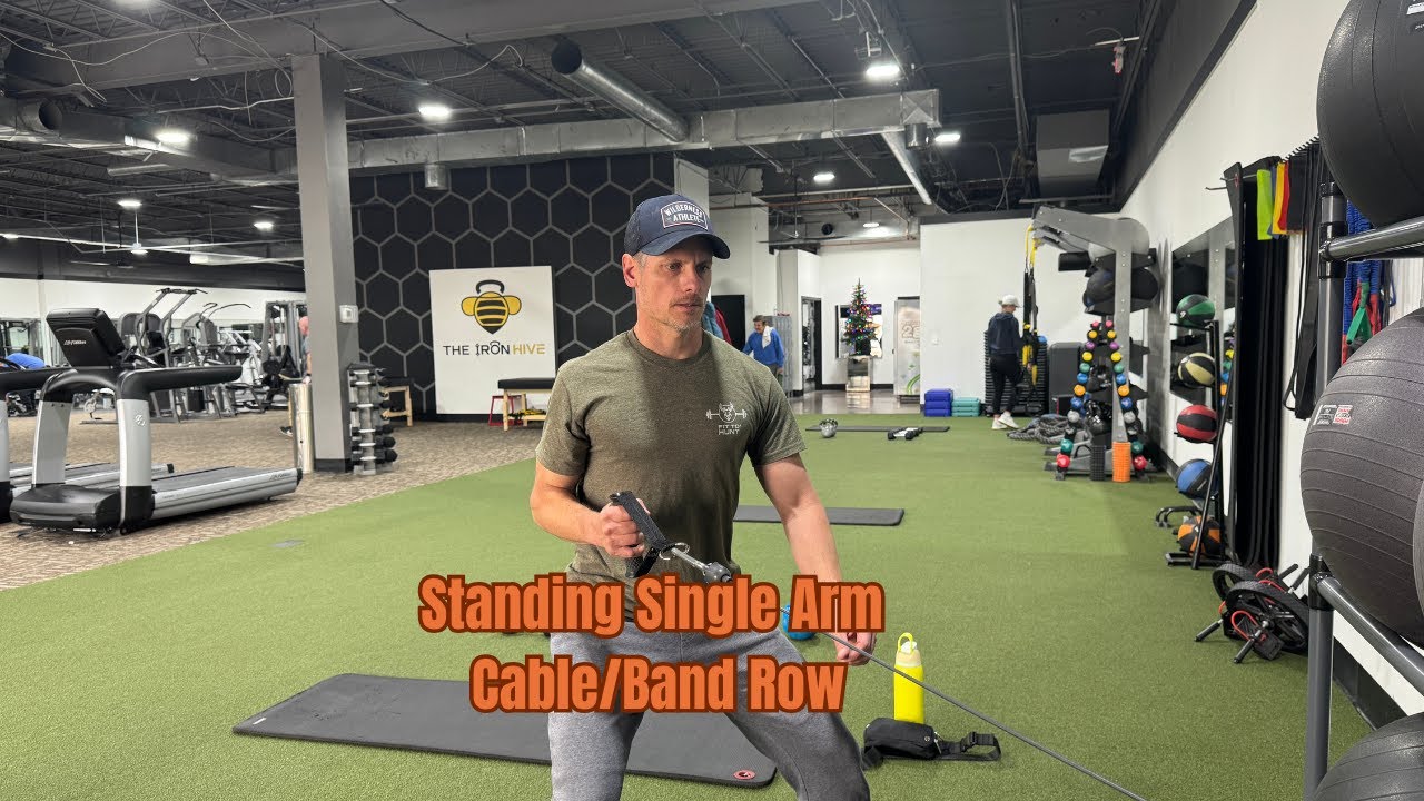Standing Single Arm Cable Band Row - YouTube