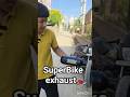 Super bike exhaust 🏍️ in bike #exhaust #exhaustsystem #superbike #splendor #bikelover #crazy