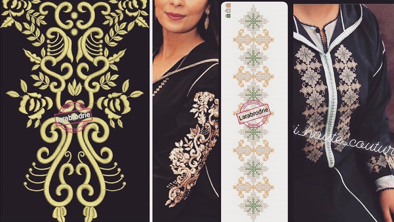 أحدث و أجمل موديلات رشمات التنبات للجلابة و القفطان المغربي  - موديلات 2019/2020