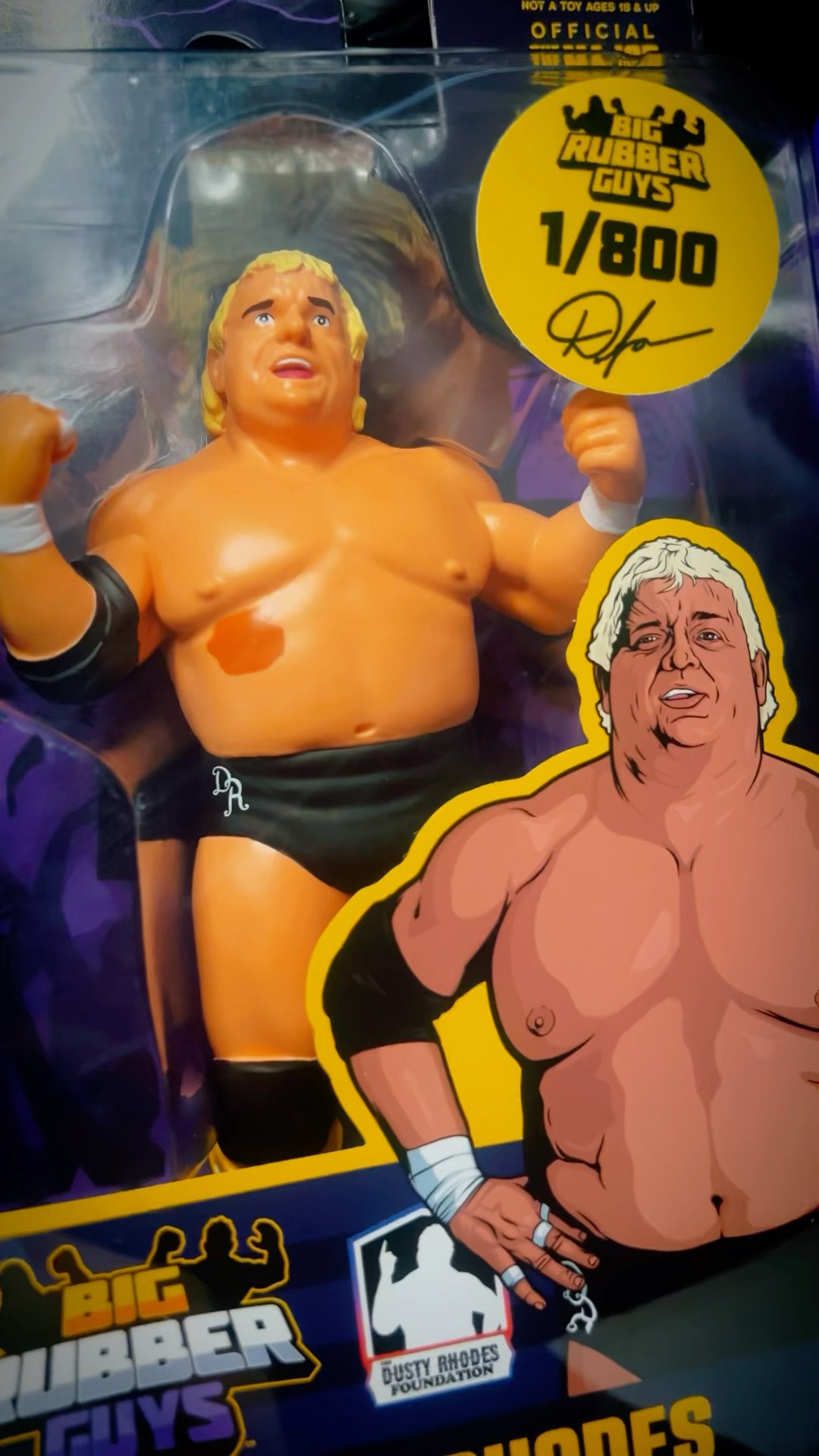 Dusty Rhodes Big Rubber Guys Wrestling Figure – 8" Classic Collectible
