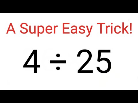 Divide by 25 in your head! An amazing Vedic math trick🤩 #fastandeasymaths #division #divide #maths