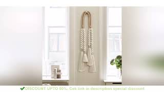 Minimalist Handmade Braided Tassel Wall Decor Off-White Soft Furnishing Hanging Bedroom Entrance screenshot 1