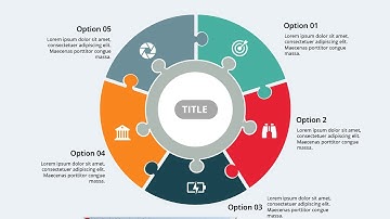 Create a 5-option Option Infographic Slide in PowerPoint