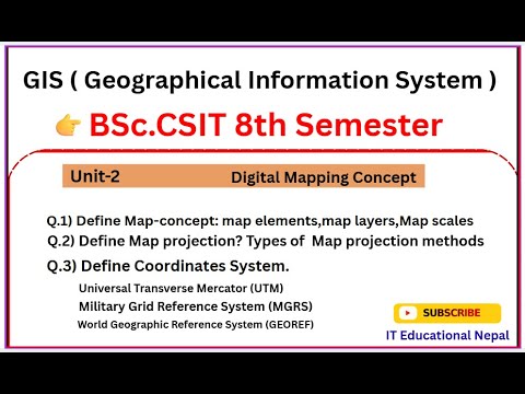 GIS Unit-2 Digital Mapping Concept | Map Concept, Projection ...
